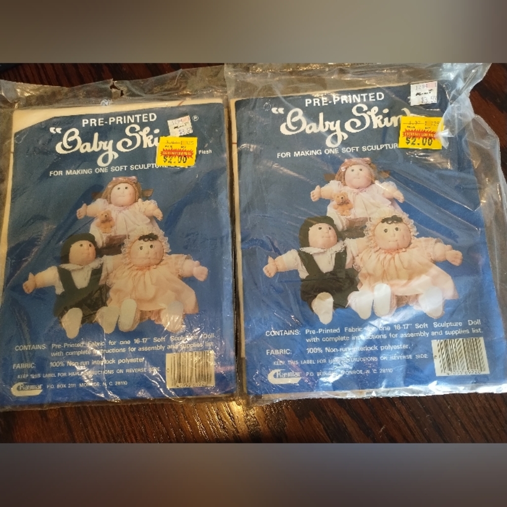 BABY SKIN Pre-Printed CREAM 6921903 Fabric For 1‎ Soft Sculptured 16-17" Doll